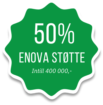 400 000kr støtte fra ENOVA